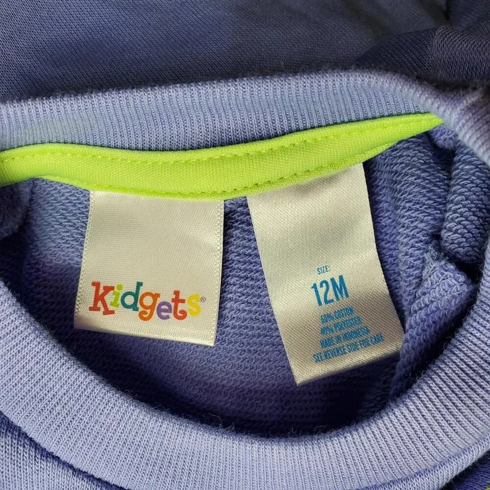 NWT Kidgets Unicorn Baby Girls Sweatshirt Tie Side & Leggings 2 Piece Set Sz 12m